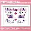 Pegatinas de Tatuaje Facial de Halloween en Stock para Niños y Adultos, Pintura Facial Colorida para Actuaciones de Festival, Pegatinas de Tatuaje Personalizables