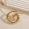 Set de Joyería de Aretes Gargantilla Círculo Retorcido Espiral de Caracol Europeo y Americano Accesorios de Alta Gama Versátiles de Moda