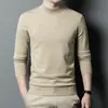 Nuevos Suéteres de Invierno para Hombre, Suéteres Juveniles para Hombre de Cuello Alto Medio Ajustados de Color Sólido Tejidos, Venta Directa de Fábrica, Dropshipping Disponible