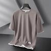Camiseta Japonesa Transpirable de Verano para Hombre Camiseta Pesada 2023 Manga Corta Nueva Media Manga Casual Waffles Liquidación