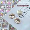 Popular en línea huevo de paloma diamante broca para uñas joyería Diamante Súper Brillante denier fondo puntiagudo forma especial diamante ovalado rectangular para pegar en la uña Diamante