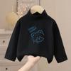 Venta directa de fábrica de 3 a 12 años de edad, camiseta interior agradable para la piel para niños, camisa de fondo de otoño e invierno para niños, de terciopelo, cálida manga larga