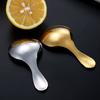 Cuchara de Acero Inoxidable Juego de Té Accesorios Pala de Té Mango Corto Mini Cuchara de Té Cuchara Creativa de Cabeza Redonda para Postre Helado Venta al por Mayor