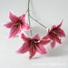 Simulação flor 3 cabeça fita lírio 3D impressão casamento auditório decoração flor parede falso flor tiro adereços fábrica atacado