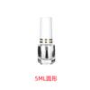 Botella Vacía Redonda de Vidrio para Esmalte de Uñas con Pincel Cuadrado, Botella Recargable, Pincel para Pintura, Pincel para Aceite, Botella de Vidrio de 3-15 ml con Bolas Anti-Sedimentación