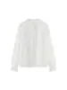 Comercio Exterior 2026 Ropa Nueva de Mujer para Principios de Primavera Moda Retro Francesa Elegante Cuello Redondo Manga Larga Color Sólido Blusa con Ribete de Encaje