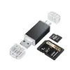 Leitor de Cartão de Alta Velocidade USB 3.0 Tipo-C para Celular OTG Adaptador Multifuncional de Slot Duplo para Cartão Dupla Ponta em Estoque