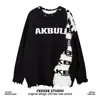 Suéter de Tricô Americano High Street Hip-Hop com Recortes e um Toque de Destruição, Design de Marca Tendência Hiphop, Tricô de Malha para Casal para Outono e Inverno