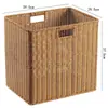 Cesta de almacenamiento de mimbre sintético ropa sucia juguetes bocadillos artículos varios cesta de almacenamiento tejida en bambú hogar sala de estar mueble de TV escritorio completo