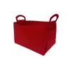 Bolsa de Feltro Cor Lisa Casual Bolsa de Cosméticos Armazenamento de Mesa Cosméticos Lanches Armazenamento de Diversos Dobrável Não Ocupa Espaço