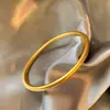 Pulseira Anel Liso Dourado Areia Autêntica Antiga para Mulheres, Luxo Acessível Exclusivo Pulseira Requintada, Presente para Melhores Amigas, Novo Estilo Quente 2024