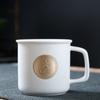 Suministro de fábrica Taza retro estilo Xingba con logotipo de bronce Taza de cerámica Venta al por mayor Se puede configurar