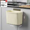 Cubo de basura de pared para el hogar, cocina, colgante, papelera para baño, hueco de baño, almacenamiento de pared, cubo de basura con anillo de presión