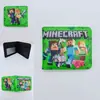 Carteira Dobrável Curta do Jogo Minecraft Steve Creeper Personalizada Criativa em Couro PU Carteira Masculina e Feminina
