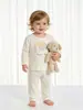 Conjunto de pijama de seda fresca para el Día del Niño de verano para hombres, mujeres y niños, tallas 80-140, ropa para el hogar con aire acondicionado, prenda interior de capa única