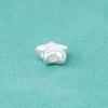 Plata de Ley S925 Mano de Obra Fina Brillantes Abalorios Espaciadores de Estrella de Cinco Puntas Incrustados con Diamantes Accesorios de Estrella de Plata Accesorios para Pulseras de Cristal con Cuentas DIY