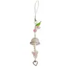 Nuevo Colgante de Cadena para Teléfono Móvil con Carrillón de Flores del Valle de Primavera, Colgante Lindo para Bolso, Decoración Hecha a Mano con Cuentas para Funda de Teléfono Móvil