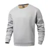 Moletom térmico com forro de fleece masculino, espessado para aquecimento, camada base para outono e inverno, gola redonda, tamanho grande, disponível para dropshipping