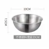 Escorredor de aço inoxidável espessado, bacia para lavar vegetais, tigela para lavar e enxaguar arroz, bacia de cozinha para lavar e escorrer frutas, ferramenta de escoamento de água para enxaguar arroz