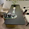 Nueva Mesa de Té de Madera Maciza Estilo Chino Modelo Nuevo 2025 Mesa de Té de Nogal Negro Norteamericano Doble Uso para Preparación de Té Seco y Húmedo, Mesa de Té de Lujo Ligero