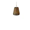Pantalla Pequeña de Mimbre Sintético Cadena de Luces LED Solares de Colores para Exteriores Colgante de Mimbre Venta Caliente Transfronteriza Decoración de Jardín Festivo