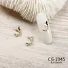 Tendência Nova Arte de Unhas Zircônia Diamante Fantasia Fada Borboleta Ultra Brilhante Francesa Luxo Leve Totalmente Diamante Coração Unha Usável Acessórios