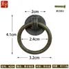 Chengyu Puxador Estilo Antigo Simples Liga de Zinco Redondo Furo Único Puxador Anel para Gaveta Porta de Guarda-Roupa Ferragens para Móveis