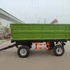 Remolque Agrícola Volquete Hidráulico Remolque Agrícola de Doble Eje y Cuatro Ruedas Placa de Acero Engrosada Remolque de Tractor Cubeta