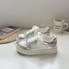 Zapatillas Casuales Transpirables de Aumento de Altura Baikuang Estilo Coreano Elegante con Puntadas de Encaje, Combinan con Todo, Zapatos de Una Sola Capa para Estudiantes Femeninas, Zapatos de Nicho Versátiles
