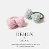 Cuerda para el pelo con lazo de cuadros linda Cuerda para el pelo de niña dulce Anillo simple para coleta de caballo Goma elástica de moda para moño