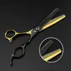 Tijeras de Peluquería de Doble Filo de 6.0 Pulgadas Tijeras Deslizantes de Doble Filo