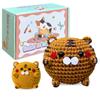 Compra Direta Transfronteiriça de Dois Fofos Tigres de Pelúcia Gordinhos Kit de Material para Artesanato DIY
