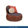 Juego de Sofá Silla de Mimbre para Balcón con Mesa de Café, Sofá de Mimbre para Patio, Juego de Muebles de Sofá para Exteriores de Villa de Alojamiento