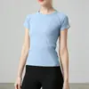 Camiseta de Yoga de Verano para Mujer Talla Grande Ajustada para Correr, Pilates y Entrenamiento Físico