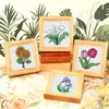 Transfronterizo Nuevo Bordado de Punto de Cruz DIY Simple Hecho a Mano Paquete de Materiales para Principiantes Lindo Dibujo Animado Flor Niños Bordado de Punto de Cruz