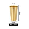Taza de Cerveza de Acero Inoxidable 304 Taza para Jugo Bebida Fría Camping Restaurante Vaso de Agua de una Sola Capa Taza de Café Oro Moderno Simple