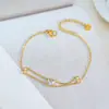 Acero de Titanio CompletoVenta al por mayor transfronteriza de Nuevo Lujo Ligero Chapado en Oro de 18 Quilates No se decolora Elegante Collar de Alta Gama Estilo Ins para Mujer