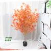 Árvore de bordo vermelha artificial, árvore de banyan verde, piso, planta verde artificial, árvore de bordo artificial, sala de estar, decoração de salão, folha de bordo, flor artificial