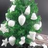 Pingente de bolha de árvore de Natal de fronteira cruzada, floco de neve de bolha de Natal, estrela de cinco pontas, sinos de neve, decorações festivas de Natal