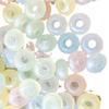 Cuentas Facetadas Planas Acrílicas Luminosas de 14 mm Ábaco Cuentas de Agujero Grande Accesorios de Joyería para Collares DIY Niños Materiales