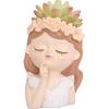 Estilo Ins Desenho Animado Menina Fofa Fada Casa Decoração de Inauguração Ornamentos Mesa Planta Suculenta Vaso de Flor