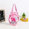 Bolsa de Tecido Lona Estilo Japonês Desenho Animado Fofa para Copo de Água Bolsa Transversal Dupla Finalidade Bolsa para Garrafa de Água Bolsa Pequena de Tecido Transversal Bolsa de Mão
