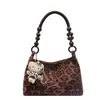 Bolsa de ombro feminina de grande capacidade para o dia a dia, nova coleção outono/inverno 2025, estampa de leopardo, nicho, alta qualidade, bolsa tote casual