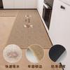Tapetes de Piso de Cocina Imitación Lino Transfronterizos, Antideslizantes, Resistentes al Aceite, Absorbentes de Agua, Tapetes Resistentes a Manchas de Puerta, Alfombras de Tira Larga para el Hogar sin Lavado