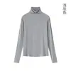 La nueva colección de otoño e invierno de Dirolan presenta una camiseta interior básica de cuello alto, una camiseta interior clásica versátil de color liso de cachemir mousse, hecha a medida para mujer