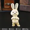 Caixa de Joias de Coelho de Desenho Animado em Esmalte, Caixa de Armazenamento de Joias de Animal com Pedras de Diamante, Artesanato Decorativo para Casa