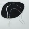 Poseidón Color Vintage Piedra de Cristal Perla de Imitación Borla Sentido del Diseño Multiusos Collar de Cobre con Cuentas Lujo Ligero
