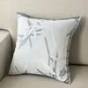Almofada Jacquard de Veludo Estilo Vintage Cremoso para Sofá Sala de Estar Almofada de Costas Luxo Leve Retro Travesseiro de Cabeceira Pousada Folhas