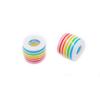 Cuentas de Agujero Grande Arcoíris Resina Rayas Color Mezclado Cuentas Cubeta Adornos para la Cabeza Pulsera Cuentas Dispersas Niñas DIY Accesorios de Mano para Niños