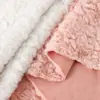 Pincel de pelo de coelho flor Tecido de poliéster de pelo longo imitação de pelo de coelho atacado Roupas de casa cobertores bolsas brinquedos tecidos de pelúcia